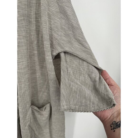 Anthropologie Donni Ribbed Open Draped Cardigan Pockets One Size Fits‎ All NWT - Picture 3 of 9